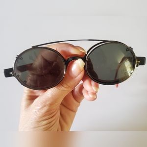Vintage Giorgio Armani glasses and sunglasses clip